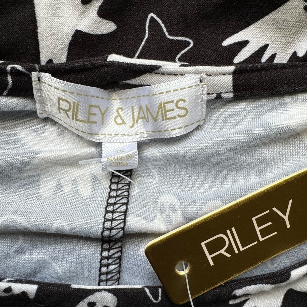 Dress Plus Halloween Teacher Costume Womens Riley & James Black W/Ghosts 3X  NWT - Picture 3 of 4